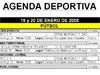 AGENDA DEPORTIVA 19 y 20 DE ENERO DE 2008