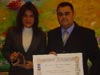 Autoridades municipales recogen el segundo premio del concurso regional de belenes organizado por la Asociación de Belenistas de Murcia
