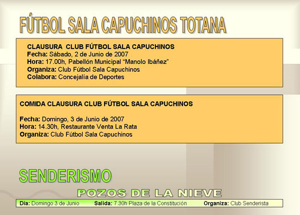 AGENDA DEPORTIVA (01/06/2007), Foto 3