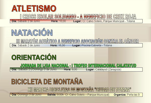 AGENDA DEPORTIVA (01/06/2007), Foto 4
