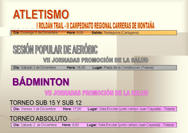 AGENDA DEPORTIVA (01/12/2006), Foto 7