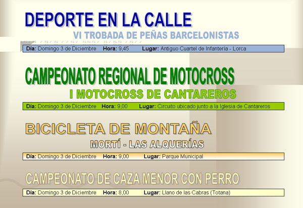 AGENDA DEPORTIVA (01/12/2006), Foto 8