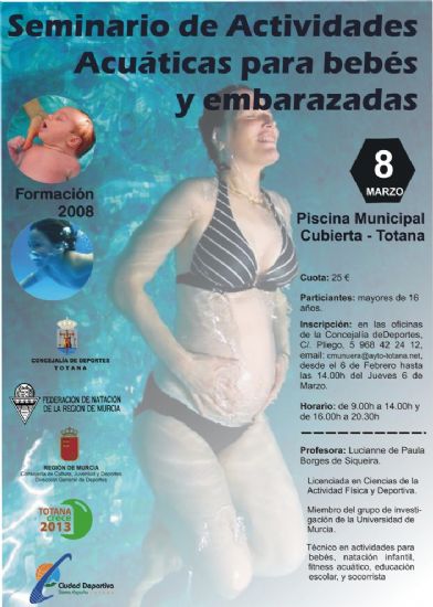 EL PLAZO DE INSCRIPCIÓN PARA PARTICIPAR EN EL “SEMINARIO DE ACTIVIDADES ACUÁTICAS PARA BEBÉS Y EMBARAZADAS”, ORGANIZADO POR LA CONCEJALÍA DE DEPORTES, FINALIZA EL JUEVES 6 DE MARZO (2008), Foto 2