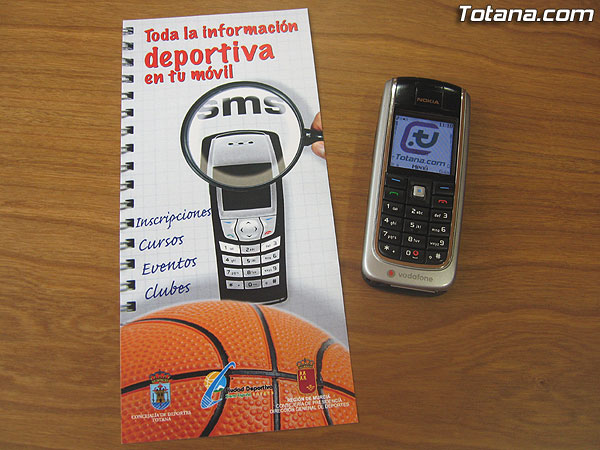 EL AYUNTAMIENTO OFERTA UN NUEVO SERVICIO GRATUITO DE INFORMACIÓN DEPORTIVA A TELÉFONOS MÓVILES POR SMS, QUE UTILIZARÁ NUEVO SISTEMA DE SMS MASIVO DE TOTANA.COM, Foto 3