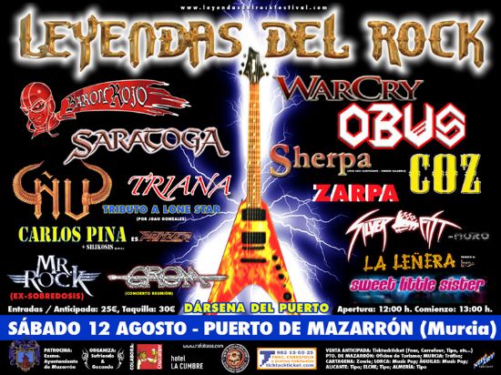 GRAN EXPECTACIÓN POR EL FESTIVAL “LEYENDAS DEL ROCK” DE MAZARRÓN, Foto 1