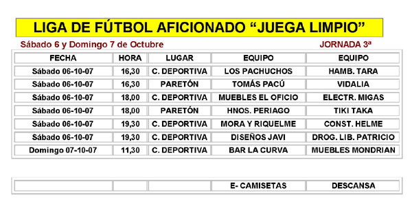 AGENDA DEPORTIVA FIN DE SEMANA (05/10/2007), Foto 3