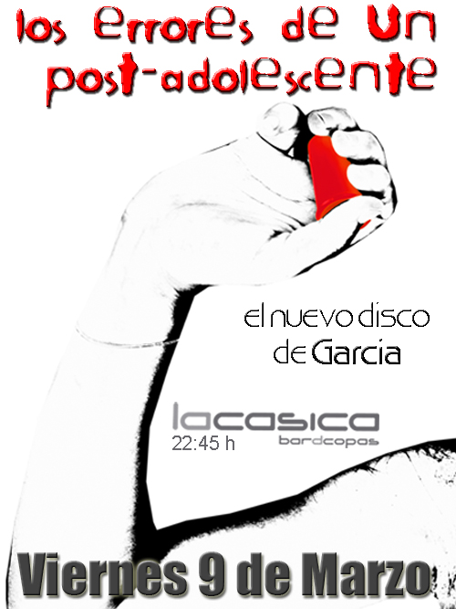 FRANCISCO GARCÍA PRESENTARÁ EL PRÓXIMO VIERNES SU SEGUNDO TRABAJO DISCOGRÁFICO, “LOS ERRORES DE UN POST ADOLESCENTE”, Foto 1