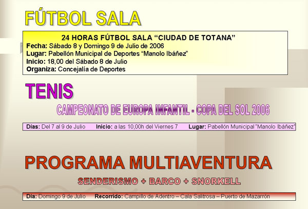 AGENDA DEPORTIVA (06/07/2006), Foto 2
