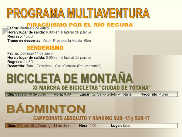 AGENDA DEPORTIVA (08/06/2006), Foto 3