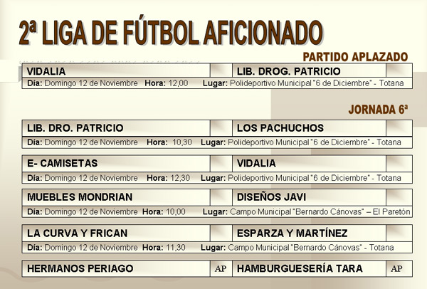 AGENDA DEPORTIVA (10/11/2006), Foto 8