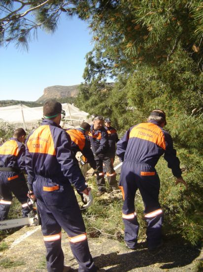 VOLUNTARIOS DE PROTECCIÓN CIVIL TRABAJAN DURANTE TODO EL FIN DE SEMANA EN REALIZAR LABORES DE LIMPIEZA EN INFRAESTRUCTURAS PÚBLICAS Y PRIVADAS TRAS TEMPORAL DE VIENTO, Foto 9
