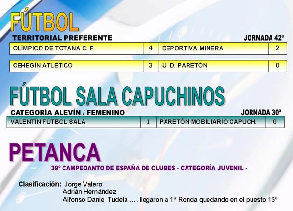 RESULTADOS DEPORTIVOS (12/06/2006), Foto 2