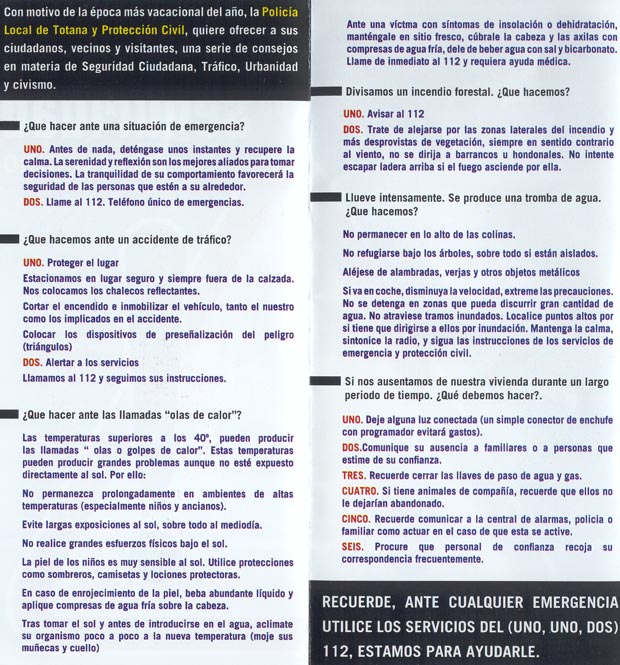 CAMPAÑA SEGURIDAD EN EL VERANO, CONSEJOS ÚTILES EN VIVIENDAS EN PRIMERA RESIDENCIA, TRÁFICO, CIVISMO Y URBANIDAD, Foto 3
