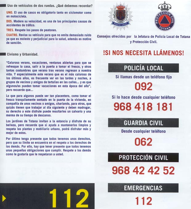 CAMPAÑA SEGURIDAD EN EL VERANO, CONSEJOS ÚTILES EN VIVIENDAS EN PRIMERA RESIDENCIA, TRÁFICO, CIVISMO Y URBANIDAD, Foto 4