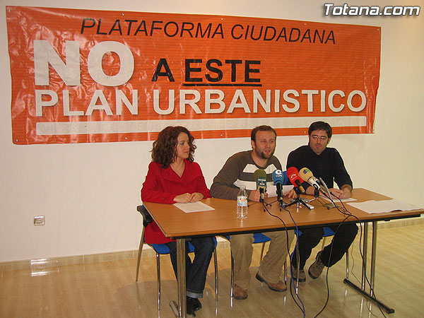 COMUNICADO DE PRENSA DE LA PLATAFORMA CIUDADANA “NO A ESTE PLAN URBANÍSTICO”, Foto 1