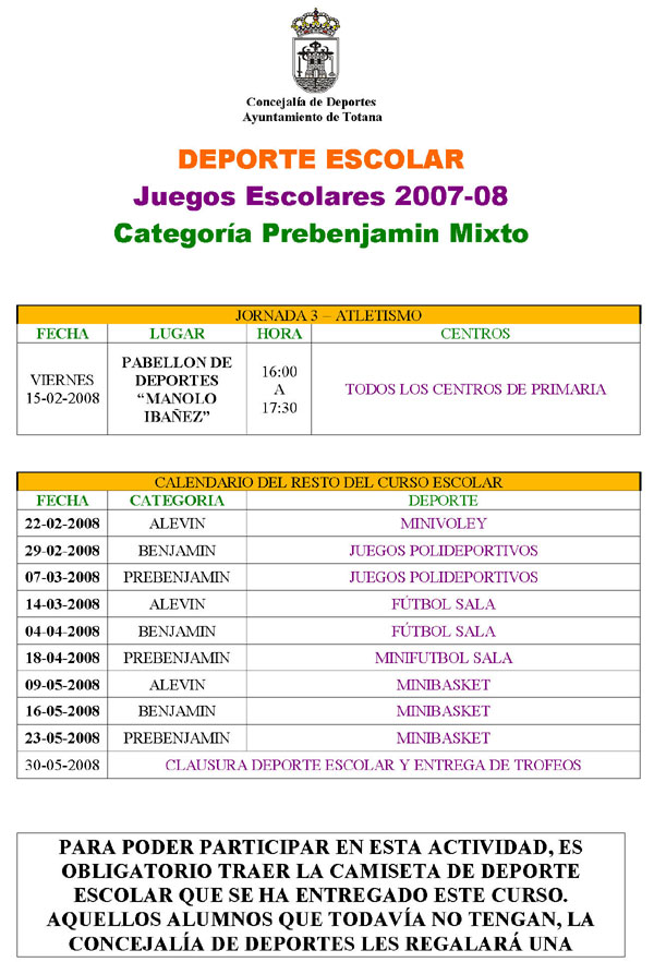 AGENDA DEPORTIVA FIN DE SEMANA (13/02/2008), Foto 2