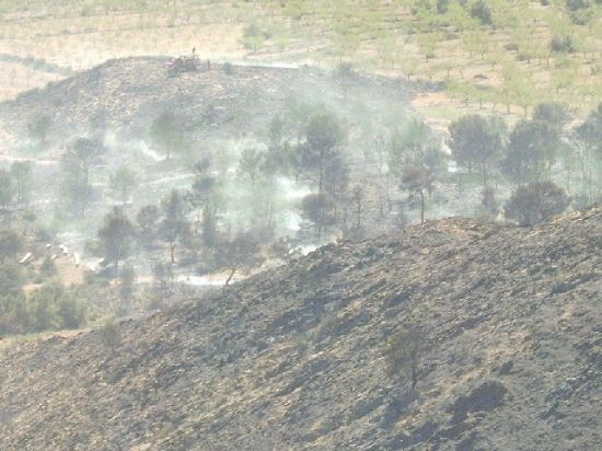 EFECTIVOS DE PROTECCIÓN CIVIL DE TOTANA PARTICIPAN EN LAS LABORES DE EXTINCIÓN DEL INCENDIO EN LA SIERRA DE CARRASCOY   , Foto 4