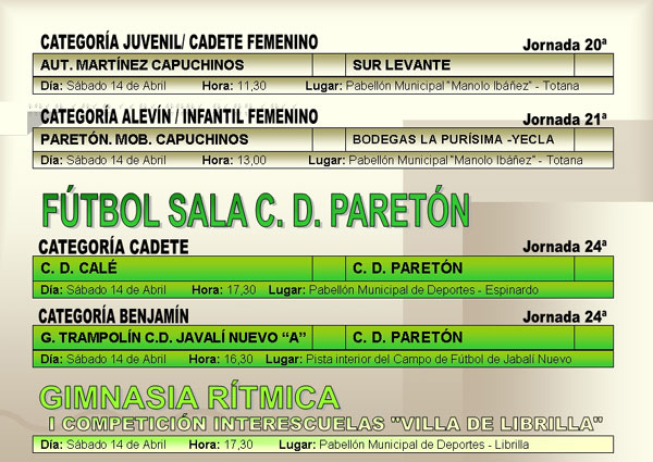 AGENDA DEPORTIVA (13/04/2007), Foto 3