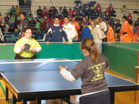 UN TOTAL DE 13 ALUMNOS DEL CENTRO OCUPACIONAL “JOSÉ MOYÁ” PARTICIPA EN EL CAMPEONATO REGIONAL DE TENIS DE MESA CELEBRADO EN MOLINA DE SEGURA (2007), Foto 5