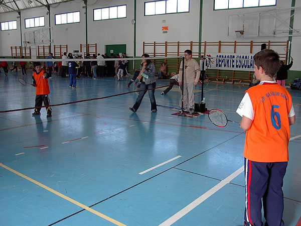 UN TOTAL DE 101 ESCOLARES DE TODOS LOS PUNTOS DE LA REGIÓN DE MURCIA SE DIERON CITA EL PASADO SÁBADO 13 DE ENERO EN LA SALA ESCOLAR DE TOTANA, CON MOTIVO DE LA FASE PREVIA DE BÁDMINTON DE DEPORTE ESCOLAR, Foto 1