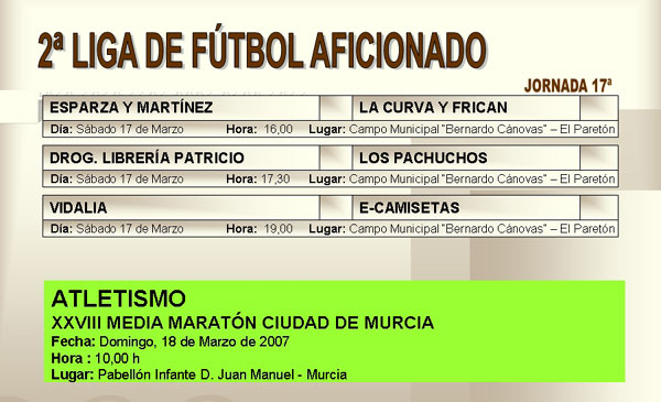 AGENDA DEPORTIVA FIN DE SEMANA (16/03/2007), Foto 6