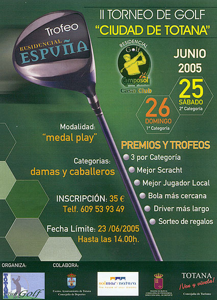 II TORNEO DE GOLF CIUDAD DE TOTANA, Foto 1