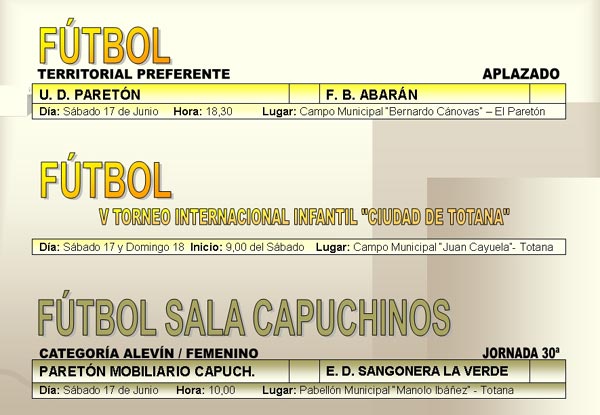 AGENDA DEPORTIVA (16/06/2006), Foto 2