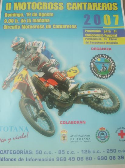 EL “II MOTOCROSS CANTAREROS”, PUNTUABLE PARA EL CAMPEONATO REGIONAL, REUNIRÁ ESTE DOMINGO A MÁS DE 80 PILOTOS DE CUATRO CATEGORÍAS DISTINTAS EN EL CIRCUITO DEL PARETÓN-CANTAREROS, Foto 1