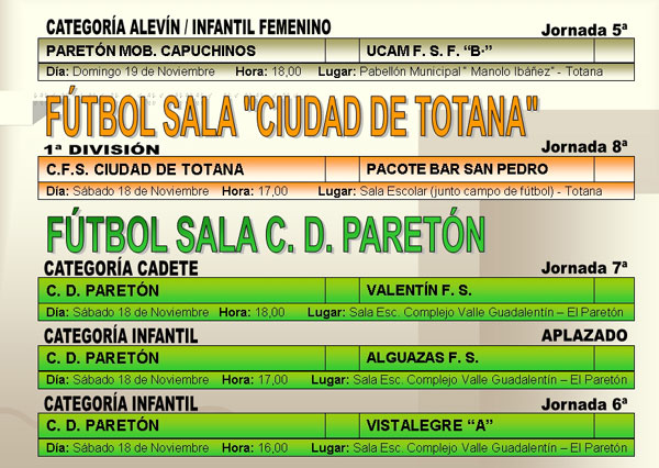 AGENDA DEPORTIVA FIN DE SEMANA (17/11/2006), Foto 5