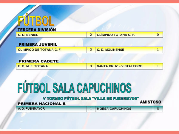 RESULTADOS DEPORTIVA 16 Y 17 DE SEPTIEMBRE, Foto 2