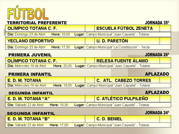 AGENDA DEPORTIVA, Foto 2
