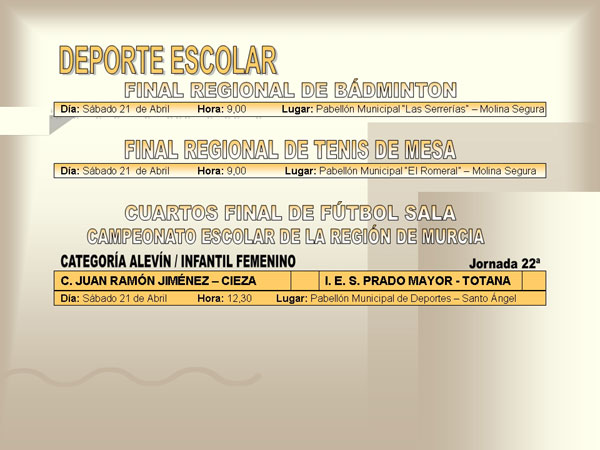 AGENDA DEPORTIVA (20/04/2007), Foto 8
