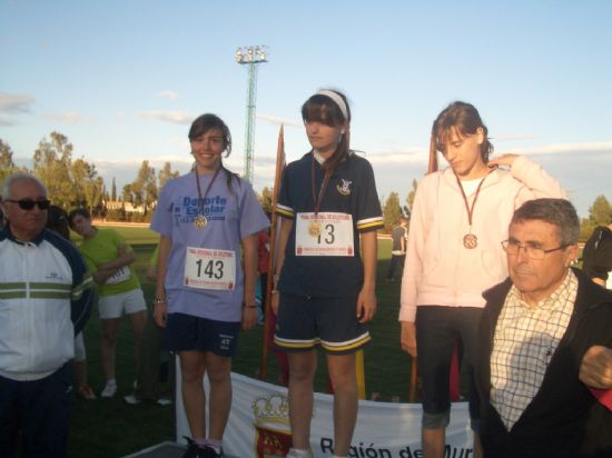 SEIS ESCOLARES TOTANEROS LOGRAN SUBIR AL PODIUM EN LA FINAL REGIONAL ESCOLAR DE ATLETISMO, CELEBRADA EN EL POLIDEPORTIVO DE LA TORRECILLA DE LORCA (2008), Foto 5