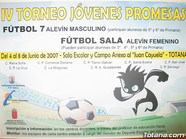 EL IV TORNEO JÓVENES PROMESAS INCLUYE DOS COMPETICIONES DE FÚTBOL 7 MASCULINO Y FÚTBOL SALA FEMENINO ALEVÍN PARA ALUMNOS DE EDUCACIÓN PRIMARIA DEL MUNICIPIO ENTRE LOS DÍAS 4 AL 8 DE JUNIO, Foto 4