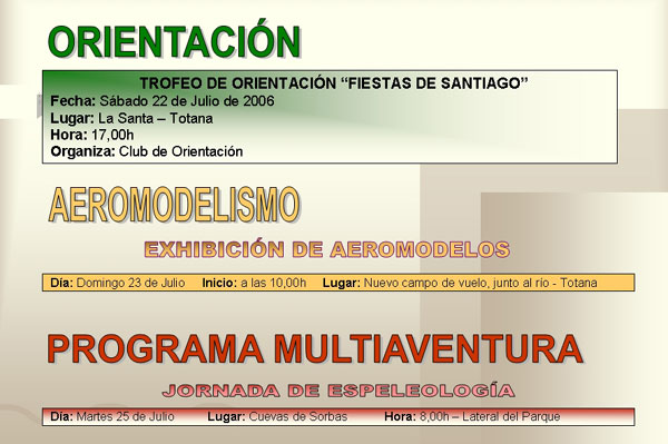 AGENDA DEPORTIVA (21/07/2006), Foto 3