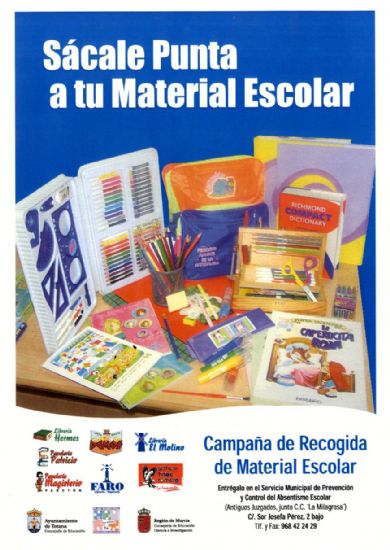 LA CAMPAÑA “SÁCALE PUNTA A TU MATERIAL ESCOLAR” RECOGE 350 LIBROS DE TEXTO Y NUMEROSO MATERIAL ESCOLAR DURANTE EL CURSO 2007-08, Foto 1