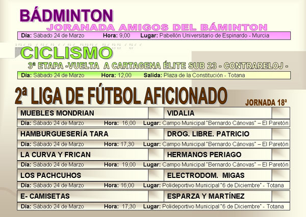 AGENDA DEPORTIVA (23/03/2007), Foto 7
