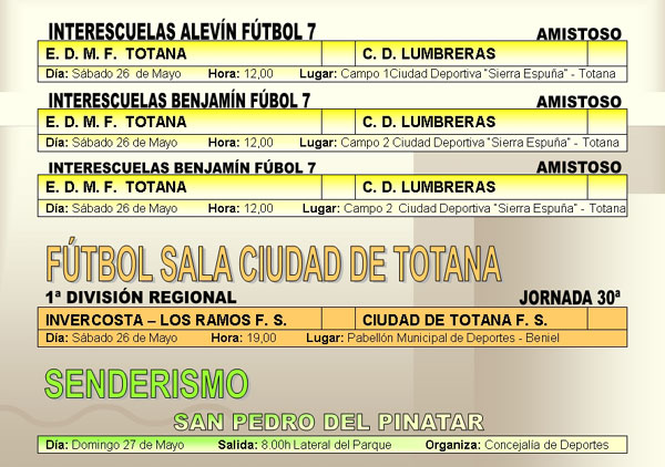 AGENDA DEPORTIVA (25/05/2007), Foto 3