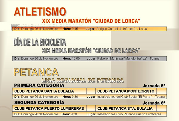 AGENDA DEPORTIVA (24/11/2006), Foto 8