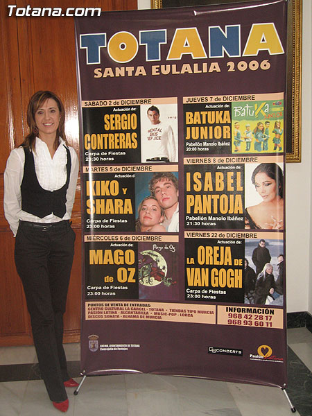 ISABEL PANTOJA, LA OREJA DE VAN GOGH Y MAGO DE OZ, ENTRE OTROS, ACTUARÁN EN LAS FIESTAS PATRONALES DE SANTA EULALIA´2006, Foto 7