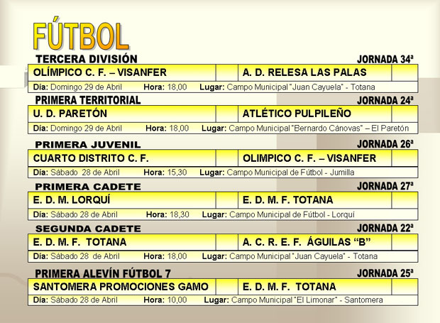 AGENDA DEPORTIVA (28/04/2007), Foto 2