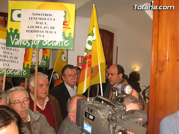 EL PLENO DEL AYUNTAMIENTO DE TOTANA APRUEBA UNA MOCIÓN CONJUNTA DE APOYO A LOS AGRICULTORES DE PARRALES DE UVA AFECTADOS POR LAS LLUVIAS DE NOVIEMBRE Y PEDIR AYUDAS A LAS ADMINISTRACIONES IMPLICADAS, Foto 1