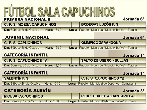 AGENDA DEPORTIVA FIN DE SEMANA (27/10/2006), Foto 3
