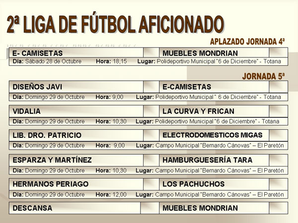 AGENDA DEPORTIVA FIN DE SEMANA (27/10/2006), Foto 7