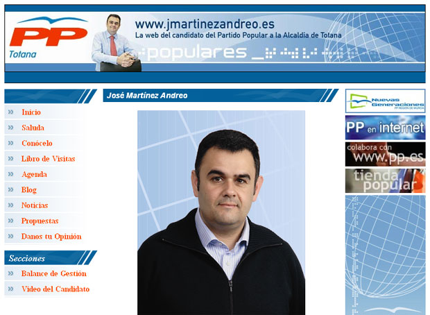 EL CANDIDATO DEL PP A LA ALCALDÍA DE TOTANA PRESENTA UNA PÁGINA WEB “ABIERTA Y DINÁMICA” PARA ACERCAR A LOS CIUDADANOS SUS PROPUESTAS A TRAVÉS DE LAS NUEVAS TECNOLOGÍAS, Foto 1