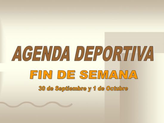 AGENDA DEPORTIVA FIN DE SEMANA, Foto 1