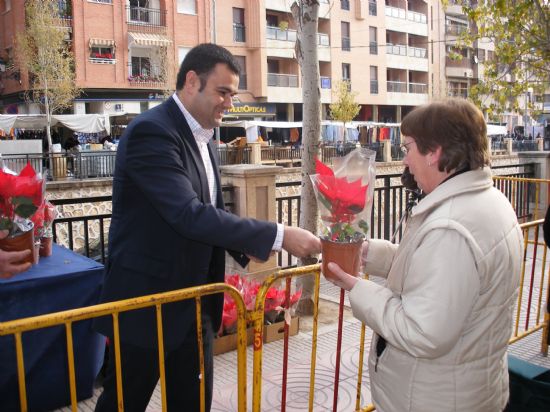 REPARTEN 1.000 MACETAS DE FLORES DE PASCUA EN EL MERCADILLO SEMANAL CON MOTIVO DE LA NAVIDAD, Foto 7