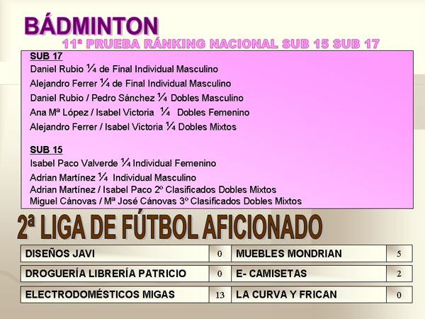 RESULTADOS DEPORTIVOS (30/04/2007), Foto 5