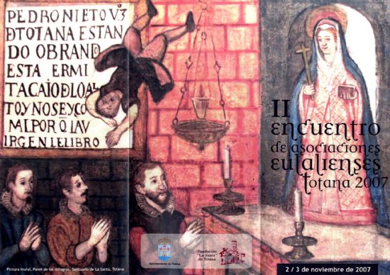 TOTANA ACOGERÁ ESTE PRÓXIMO FIN DE SEMANA EL “II ENCUENTRO DE ASOCIACIONES EULALIENSES”, DONDE PARTICIPAN MÁS DE MEDIO CENTENAR DE DEVOTOS A SANTA EULALIA DE TODA ESPAÑA Y QUE SERÁ CLAUSURADO POR EL OBISPO DE LA DIÓCESIS DE CARTAGENA-MURCIA REIG PLA, Foto 1