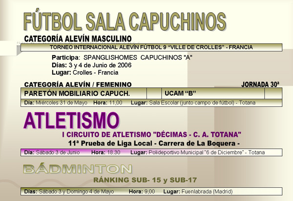 AGENDA DEPORTIVA (02/06/2006), Foto 3